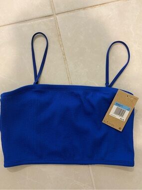 Nike Bright Blue Ribbed Strap Crop Top